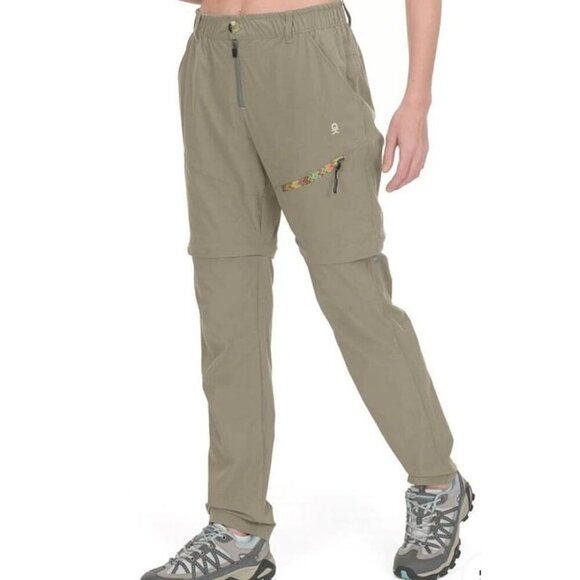 Little Donkey Andy Convertible Pants Quick Dry Hiking UPF50 Dark Khaki Med NWT - Picture 1 of 12